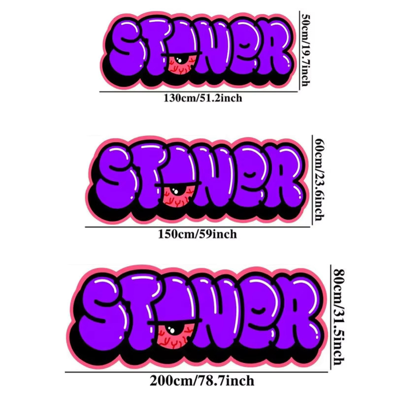 VIKAMA Graffiti Letter Teppich in Multicolour, weicher und flauschiger Teppich für Wohnzimmer, Schlafzimmer, Flur oder Badezimmer - Bild 2