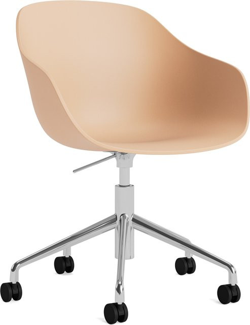 HAY About A Chair AAC 252 moderner Stuhl aus Polypropylen und Aluminium in Orange mit Rollen - Bild 1
