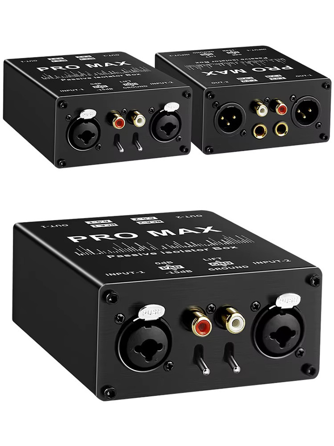 TITAK Multifunktionaler XLR und RCA Audio-Isolator, professioneller Passiv-Rauschfilter in Schwarz für Live-Übertragungen - Bild 7