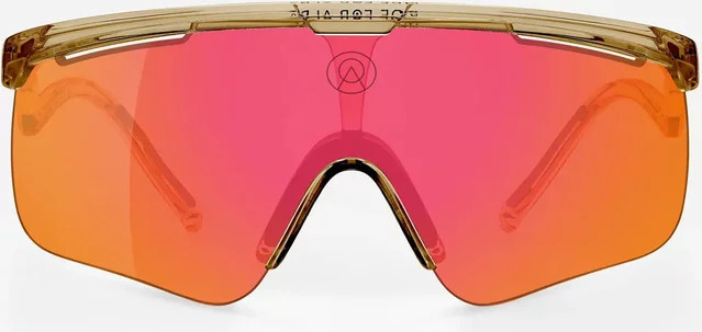 Alba Optics Delta Lens Sonnenbrille, Unisex, Vollrand, Kunststoff, grau orange - Bild 1
