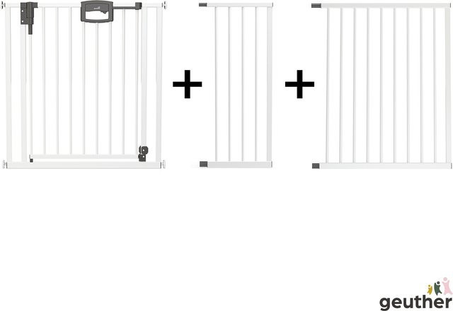 Geuther Tür- und Treppenschutzgitter Easylock Plus zum Klemmen aus Metall in Anthrazit oder Weiß (Breite: 176,5 cm - 184,5 cm) - Bild 1