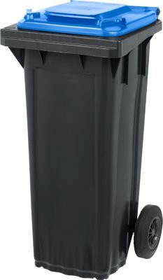 SSI Schäfer Mülltonne PRO 80 WAVE fahrbar schwarzblau 80 l - Bild 1