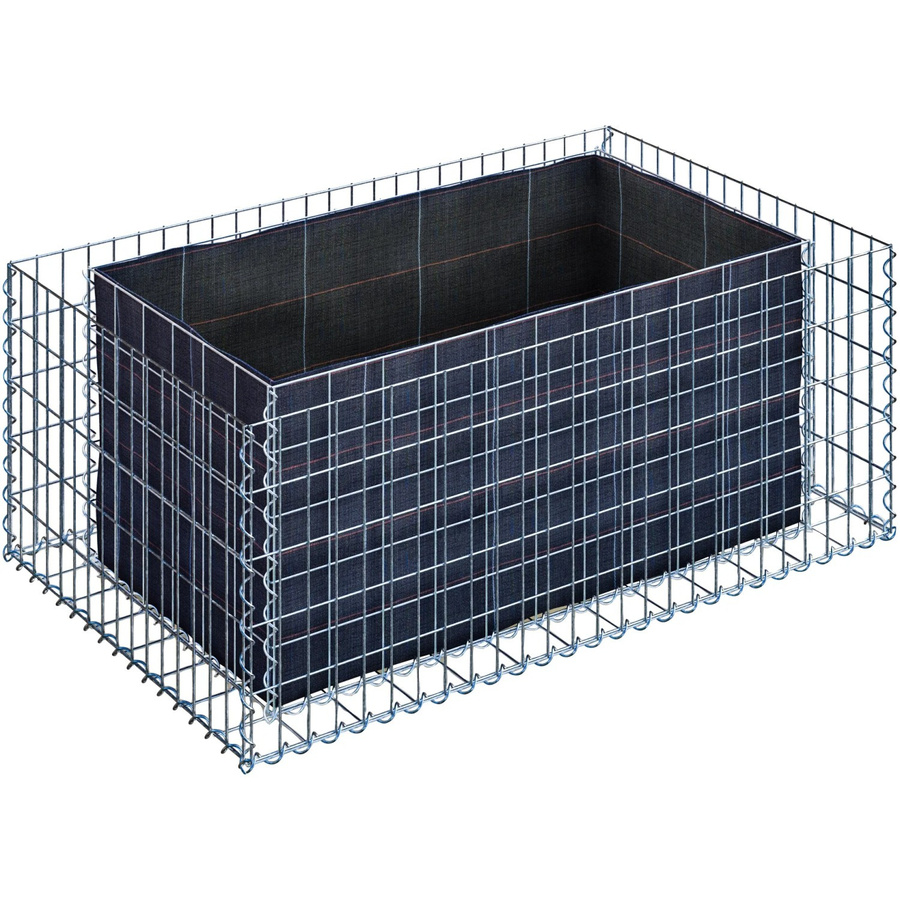 Gabiona Hochbeet eckig aus galvanisiertem Stahl, silberfarben, B/T/H: 130 x 50 x 80 cm - Bild 2