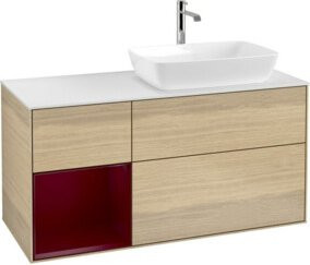 V&B Waschtischunterschrank Finion mit Wandbeleuchtung, Farbe: Weiß, Breite: 120 cm, Tiefe: 50,1 cm, Höhe: 50,1 cm - Bild 1