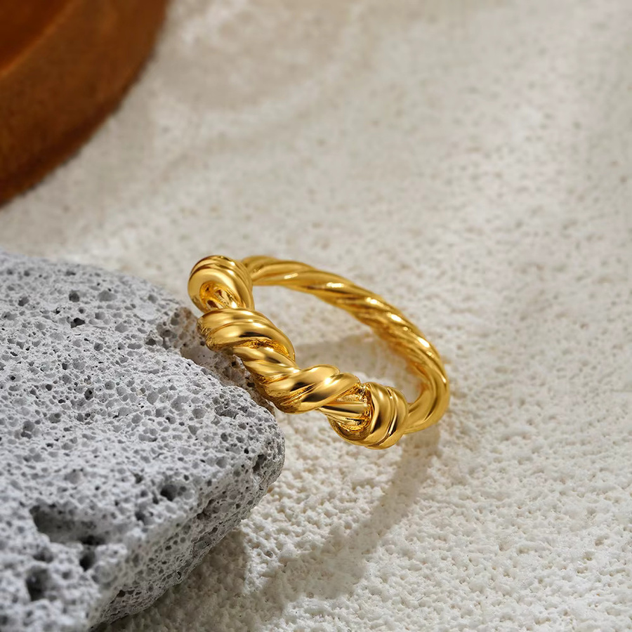Erpels Ring Edelstahl, Gold, Unisex - Bild 1