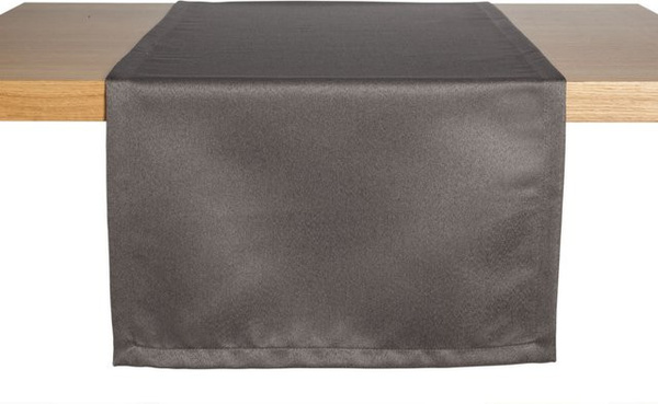 Tischläufer ERWIN M. Ambita Satin in Anthrazit, rechteckig, Breite: 40 cm, Länge: 130 cm
