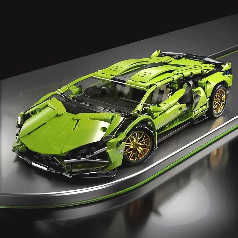 Yiran toy Sportwagen Bauset Grün 1690-teiliges Set ab 14 Jahren - Bild 3