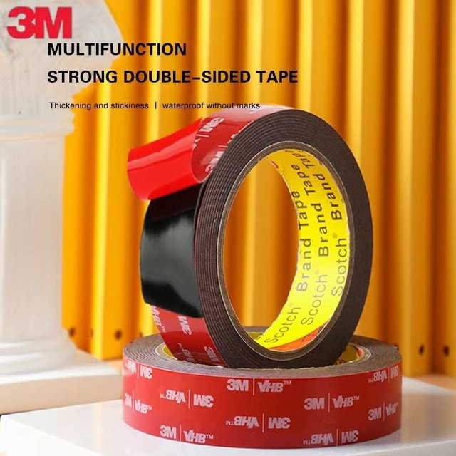 3M Extra starkes doppelseitiges Klebeband 5604 für Auto und Heimindustrie, Länge: 3 m, Dicke: 0,4 mm - Bild 1