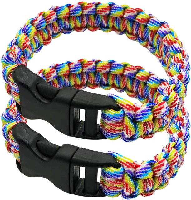Borobinsky Armbänder Paracord, Nylon, Schwarz, Unisex - Bild 1