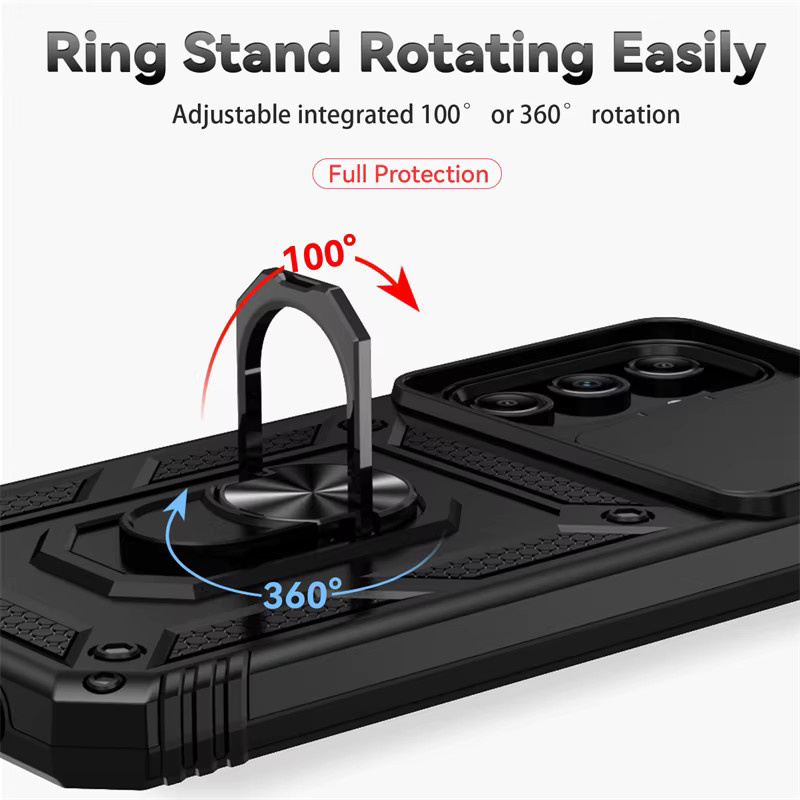 Stoßfeste Schutzhülle mit Kameraobjektiv-Schutz für Samsung Galaxy A-Serie (A13 A23 A33 A53 A73 A22 A32 A52 A72 5G A04S M13 M23 M33 M53) von Gusakov in Schwarz und Gold - Bild 3