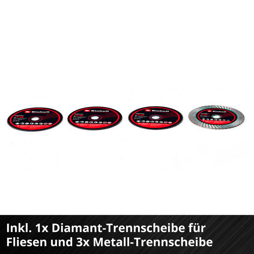 Einhell Professional Akku-Trennschleifer TP-CO 18/76-C Li BL Rot-Schwarz B/T/H: 12,7 x 25,7 x 12,5 cm - Bild 3