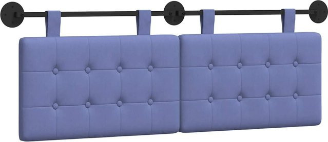 vidaXL Wandmontiertes Kopfteil aus Stoff in Jeans Blau, B/H/T: 130 x 55 x 5 cm - Bild 1