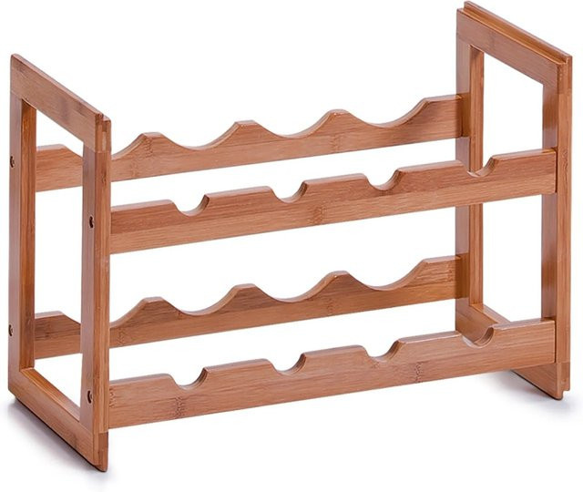 Zeller Weinregal aus Bambus stapelbar für 8 Flaschen Natur B: 32 cm, T: 22 cm, H: 47 cm - Bild 1