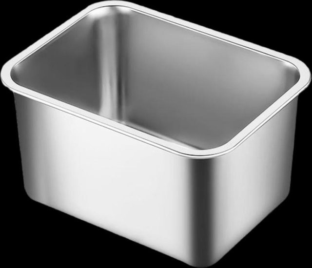 Wuhe Edelstahl Lebensmittelwanne aus 201 Edelstahl in Grau, B/T/H: 45,0 x 35,0 x 20,0 cm - Bild 1