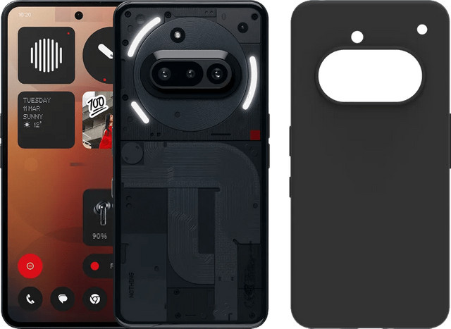 Nothing Phone (3a) Smartphone 256GB Schwarz 5G mit Just in Case Backcover Schwarz - Bild 1