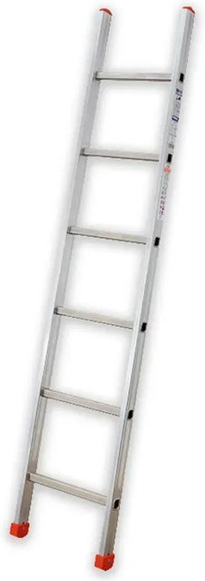 Facal Anlegeleiter S300 GENIA/S aus Aluminium mit 6 Sprossen in Silber - Bild 1