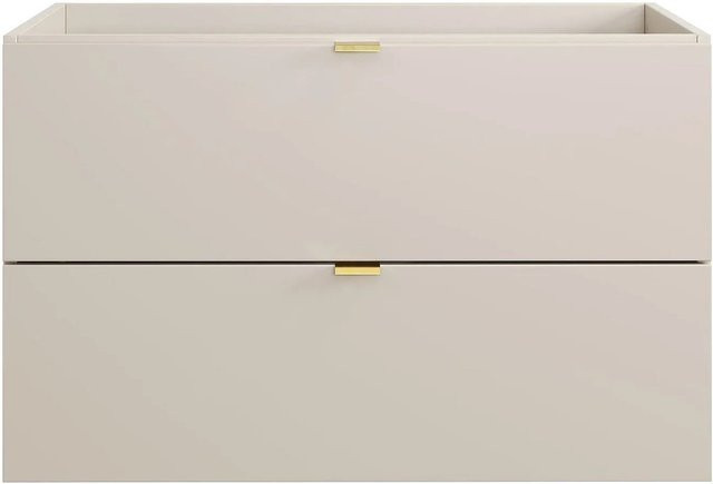 Waschbeckenunterschrank Lavena im Art-Déco-Stil, Beige, Breite: 80 cm, Höhe: 46 cm, Tiefe: 50 cm - Bild 1