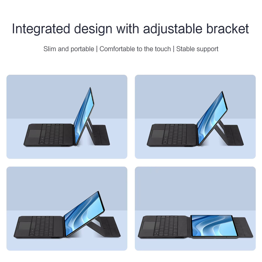 Teclast Smart Tastatur mit Hintergrundbeleuchtung und Touchpad für 10,1 und 11 Zoll Tablets P33 P30 P30T M50 T50 Plus T50plus in Schwarz oder Grau - Bild 3