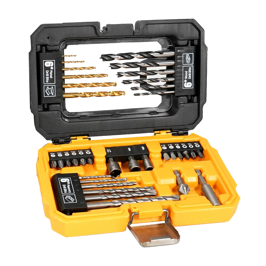 TOLESA 35-teiliges Bohrer- und Treiber-Multi-Bit-Set mit Aufbewahrungskoffer in Multicolour für Metall, Holz, Kunststoff und Mauerwerk - Bild 6