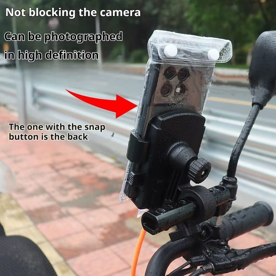 Wasserdichte Smartphone Tasche aus TPU für Motorrad und Fahrrad mit HD Kamera-Zugang und transparentem Design - Bild 6