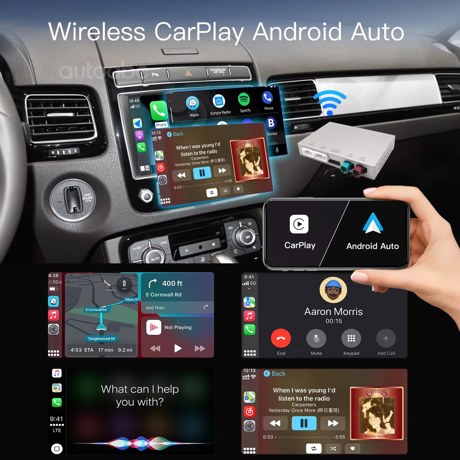 AUTOABC Wireless Android Carplay Adapter für Volkswagen Touareg RNS850 mit Mirror Link und AirPlay Unterstützung - Bild 3