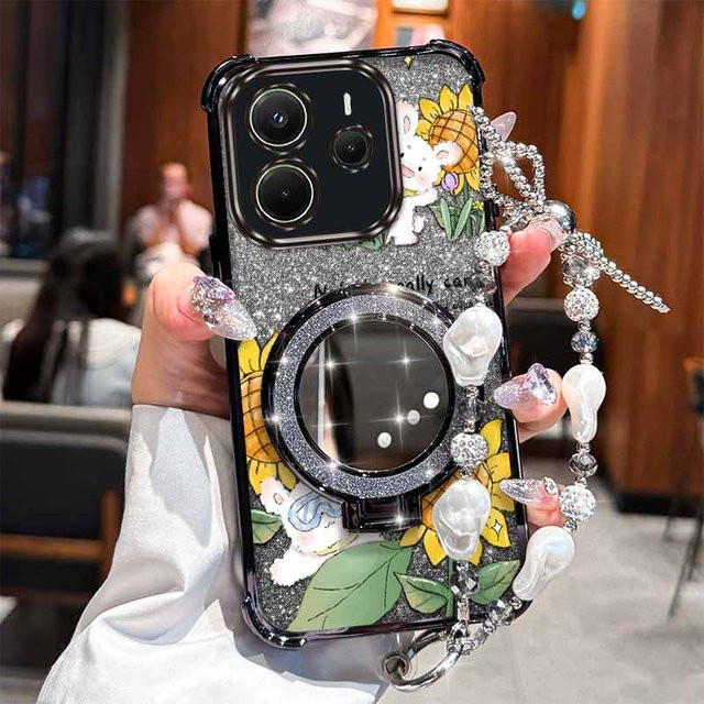 Xiaomi Handyhülle Happy Rabbit mit Lanyard für Redmi Note 14 Pro, 14S, 14 Pro Plus, 13, 13 Pro, 13 Pro Plus, 12, 12 Pro in Blau - Bild 1