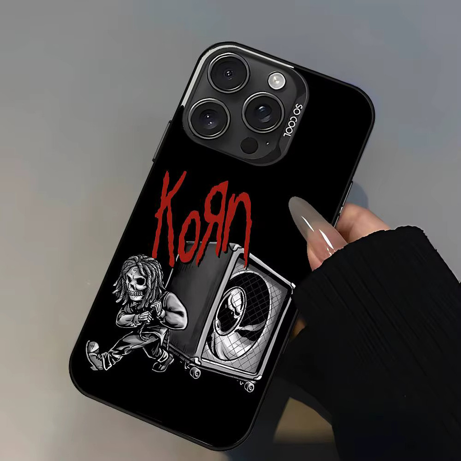 Stoßfeste Rock Band K-Korn Handyhülle für iPhone 11 bis iPhone 17 Pro Max Plus in Schwarz - Bild 6