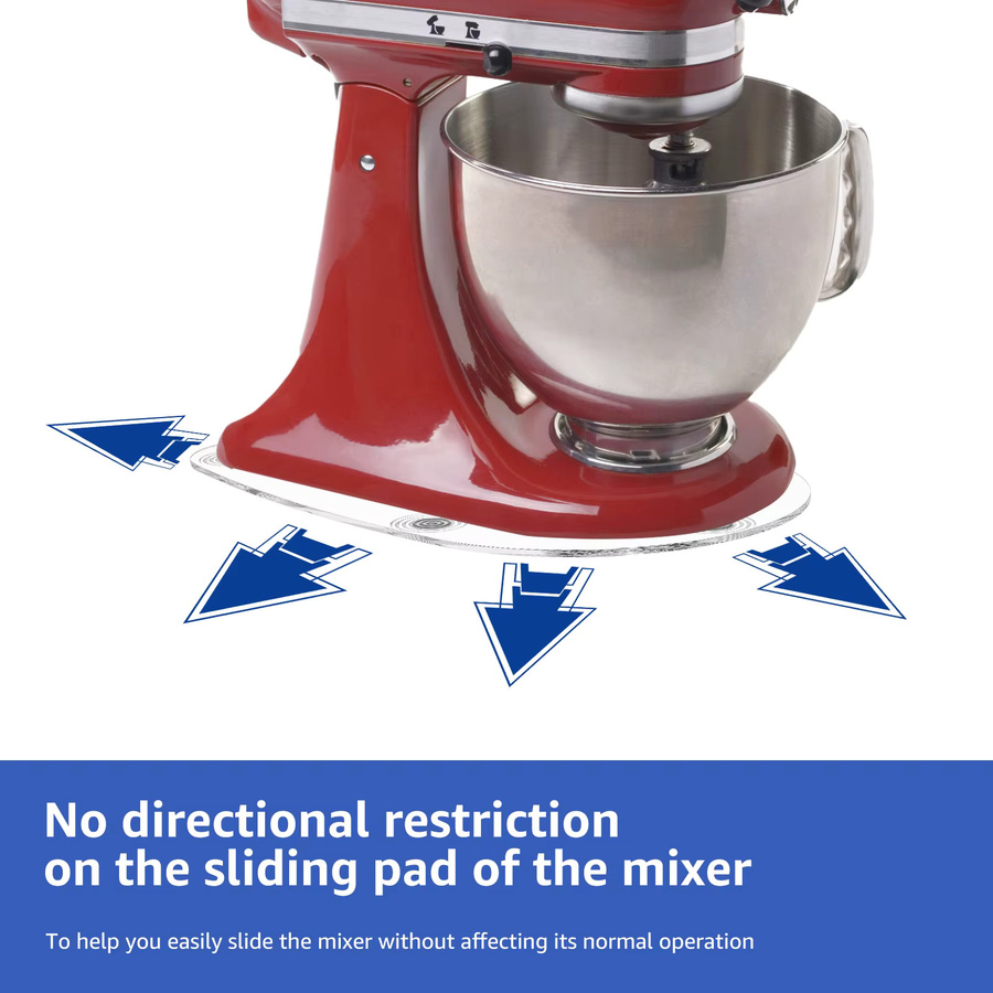 Willstar Mixer-Schiebermatte aus Acryl, transparent, kompatibel mit 4,5 QT Tilt Head Standmixern - Bild 2