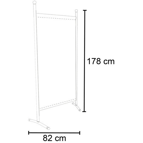 ANGERER FREIZEITMÖBEL Sichtschutz Paravent aus Stahl und PVC in Grau, H: 178 cm, B: 82 cm - Bild 5