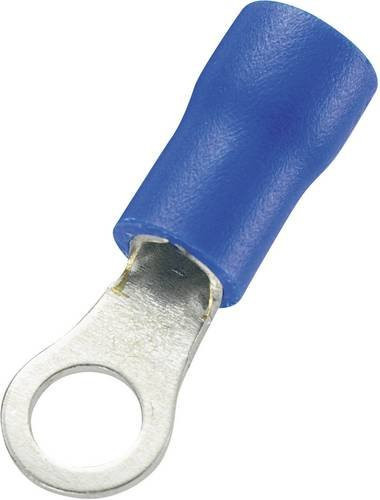 TRU Components Ringkabelschuh Blau Teilisoliert mit 2,50mm² Querschnitt und 4,2mm Loch-Ø 100 Stück - Bild 1