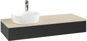 V&B Waschtischunterschrank Antao mit Beleuchtung, Blau lackiert, B/T/H: 120 x 50 x 19 cm - Bild 1