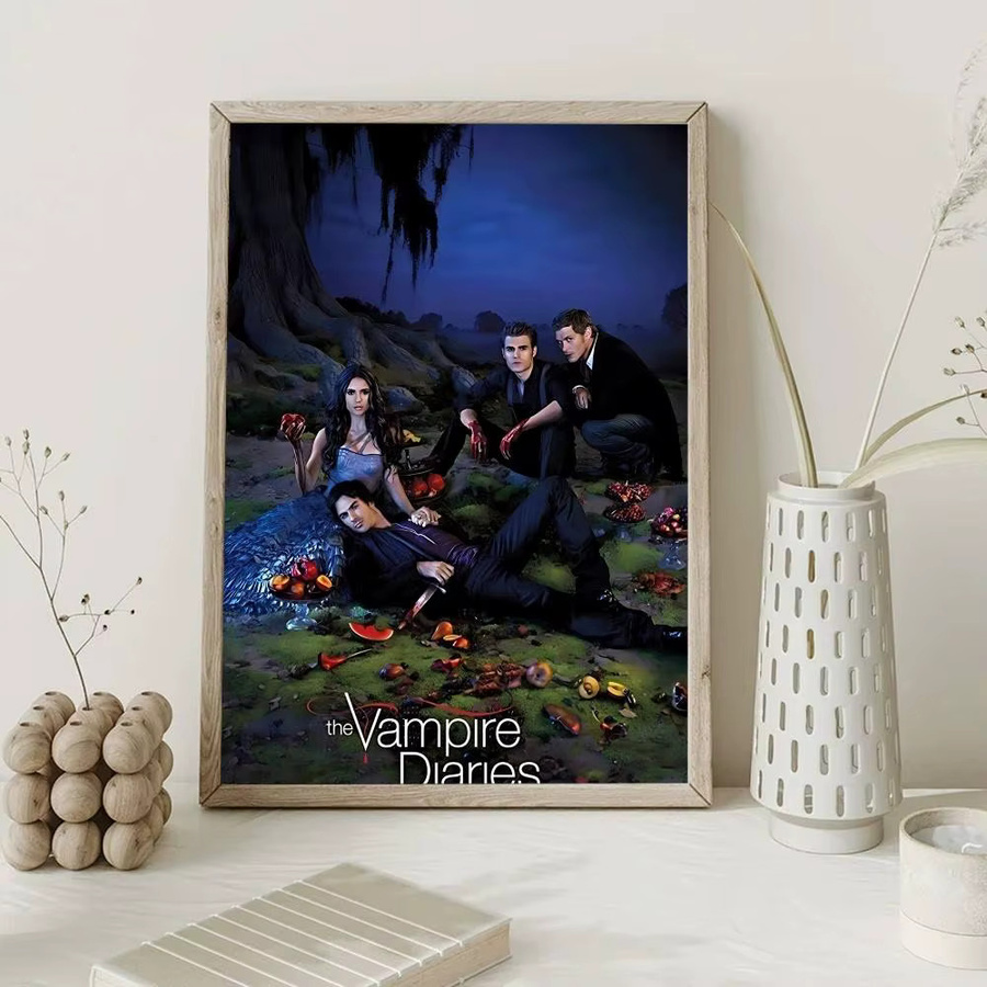 The Vampire Diaries Cartoon-Poster Retro Wandkunst in Multicolour B/H/T: 20 x 20 x 0,15 cm - Bild 6
