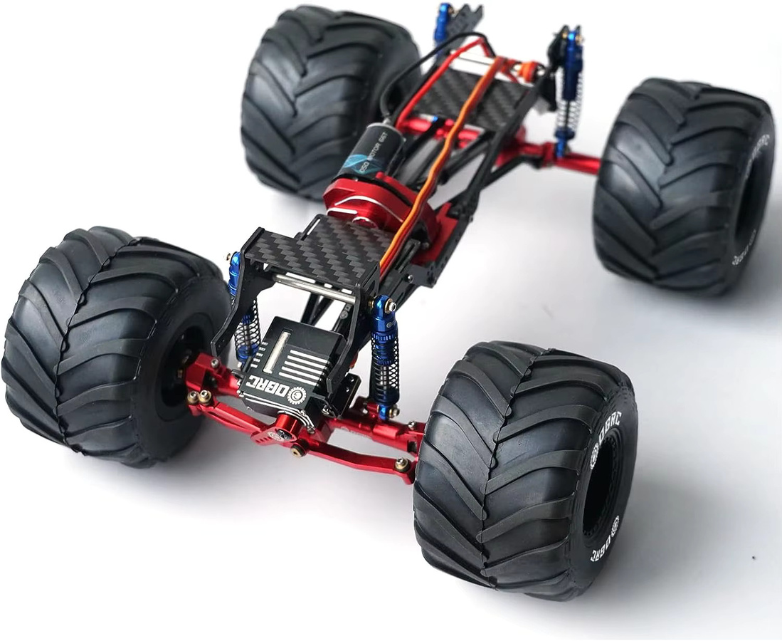 OGRC RC Monster Truck Felgenreifen Set, 1:24, Schwarz - Bild 5