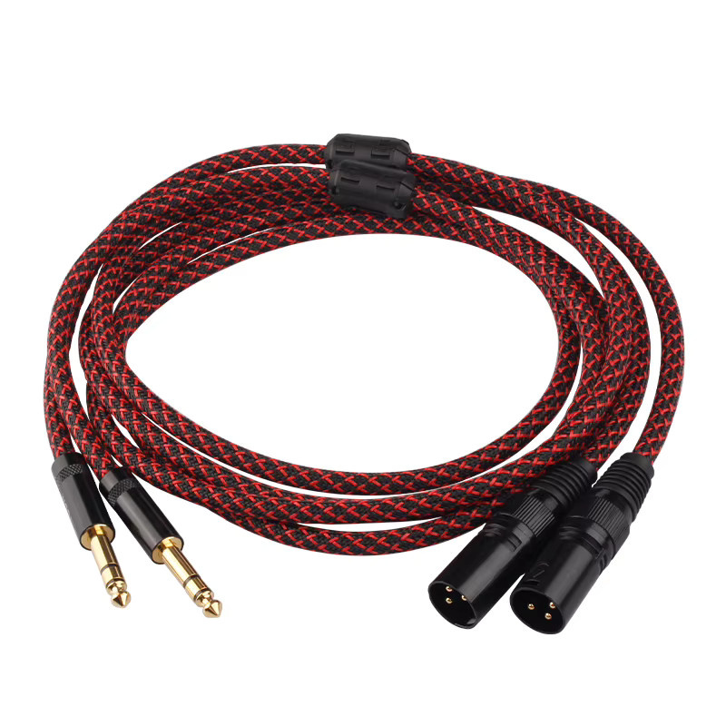 YYAUDIO HiFi Audiokabel 6,5mm Klinke TRS auf 2XLR 3-Pin 6N OFC für Lautsprecher, Mischpult und Mikrofon - Bild 2