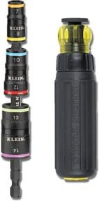 Klein Tools 7 in 1 Steckschlüssel Set Ratsche 1/4 Zoll metrisch multicolor - Bild 1