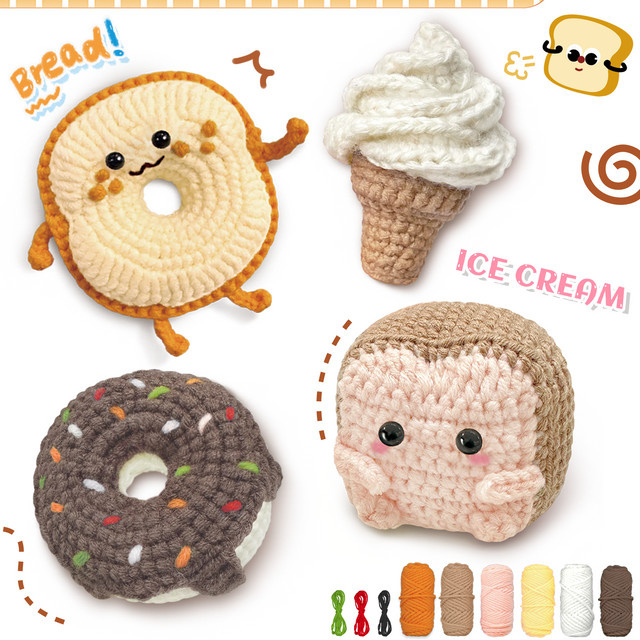 YAMAXIN DIY Häkelset, Donut-Brot-Eiscreme-Toast-Formen, Set / Bundle - Bild 1