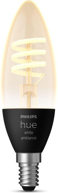 Philips Hue White Ambiance Filament LED-Kerzenlampe E14, transparent - Bild 1