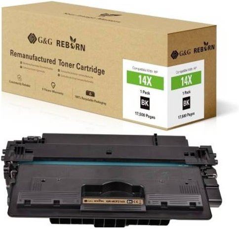 G&G Tonerpatrone Schwarz kompatibel mit HP 14X CF214X, remanufactured, Reichweite 17500 Seiten - Bild 1