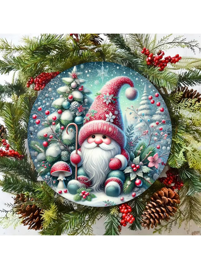 Potdemiel Weihnachtszwerg-Schild aus Eisen und Aluminium in Schwarz als festliche Wanddekoration für Zuhause, Bar oder Café - Bild 5