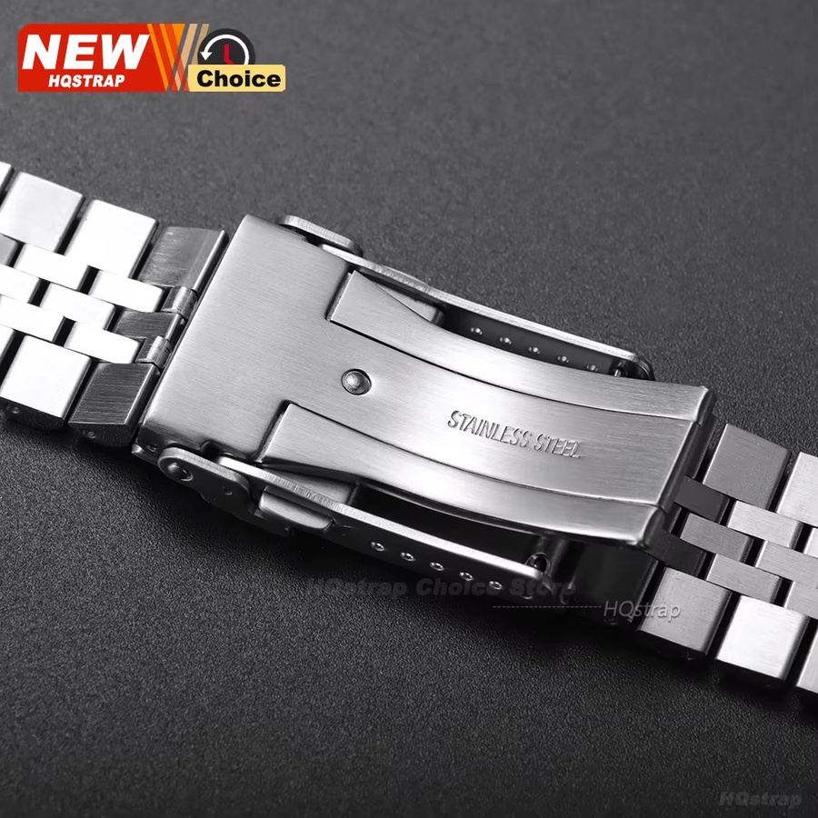 HQstrap Uhrenarmband Edelstahl, Jubilee, Silber, Herren, 20/21/22 mm - Bild 2