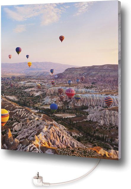 MARMONY Infrarot-Motiv-Heizkörper 500 W mit Thermostat MTC-40 Heißluftballon multicolour - Bild 1