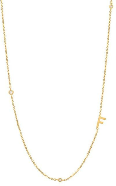 Andywen Halskette, 925 Silber, Gold, Buchstabe AM, Damen, 45cm - Bild 1