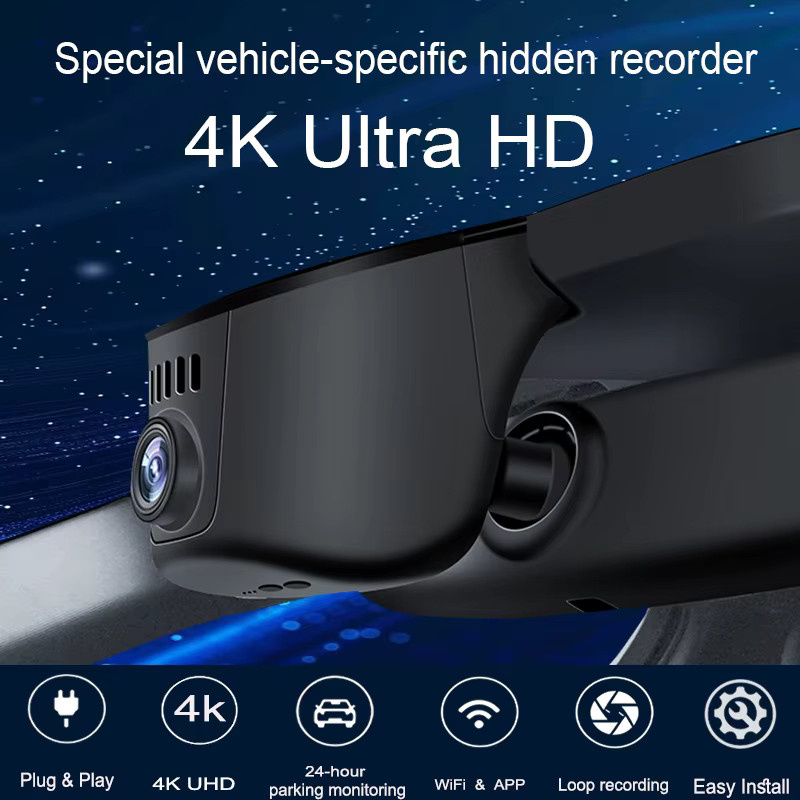 Grecoreal Dashcam 4K mit Wi-Fi, Front- und Rückkamera, Schwarz, für BMW 5er Serie G30/G31 2018-2023 - Bild 2