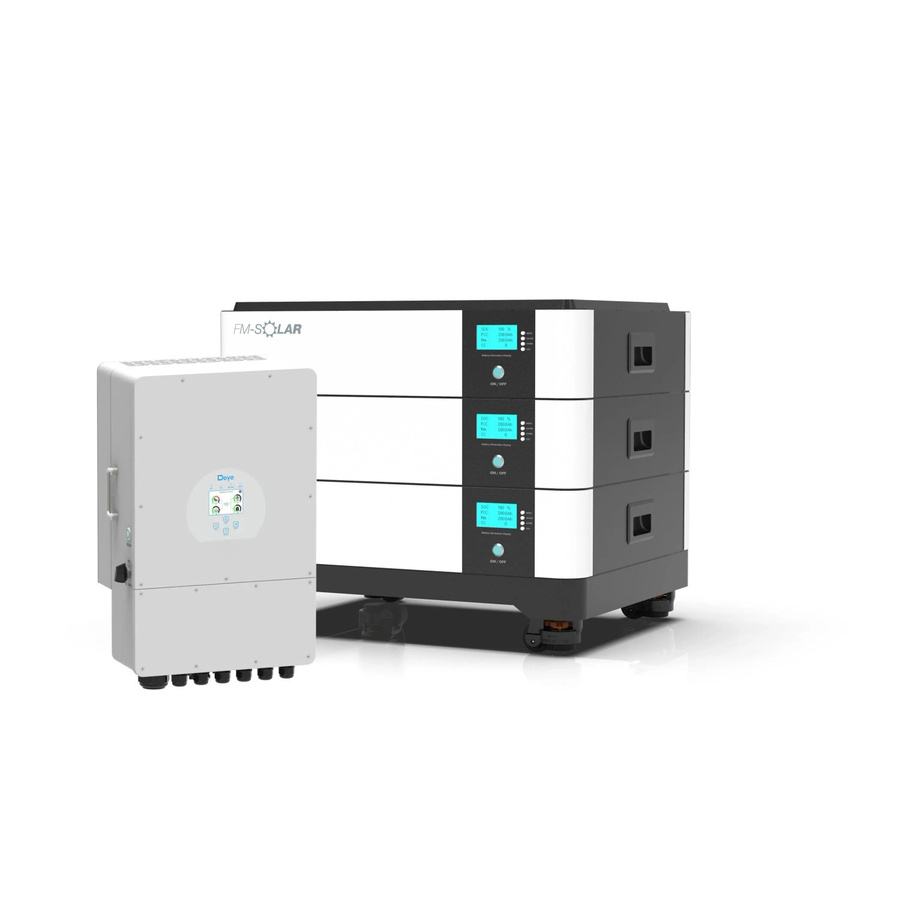Deye 3-Phasen Hybrid-Wechselrichter 8kW On/Off-Grid mit 30kWh LiFePO4 Batterie-Speichersystem in Weiß - Bild 2