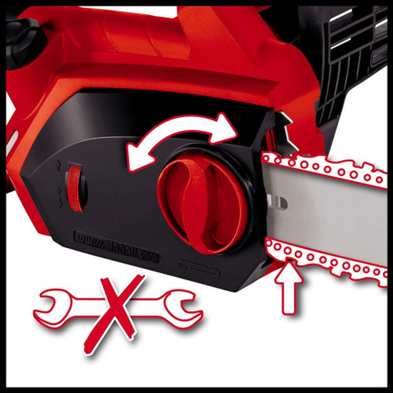 Einhell Elektro-Kettensäge GH-EC 1835, 1800W, Schwertlänge: 35,6 cm, Rot/Schwarz - Bild 3