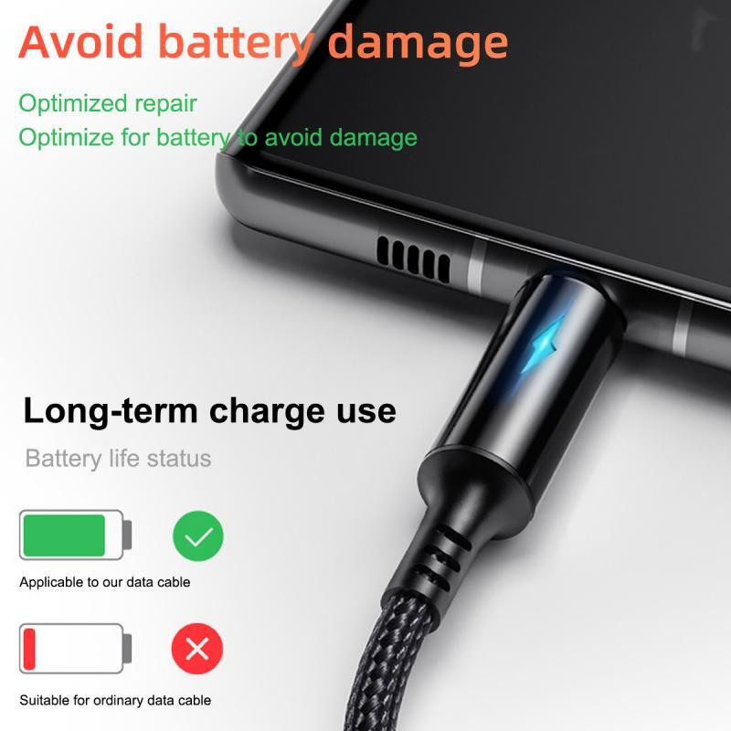 Fonken USB-Ladekabel mit Micro-USB und USB-C Anschluss, 2,4 A Schnellladekabel mit Kontrollleuchte, schwarz, Länge: 25 cm - Bild 2