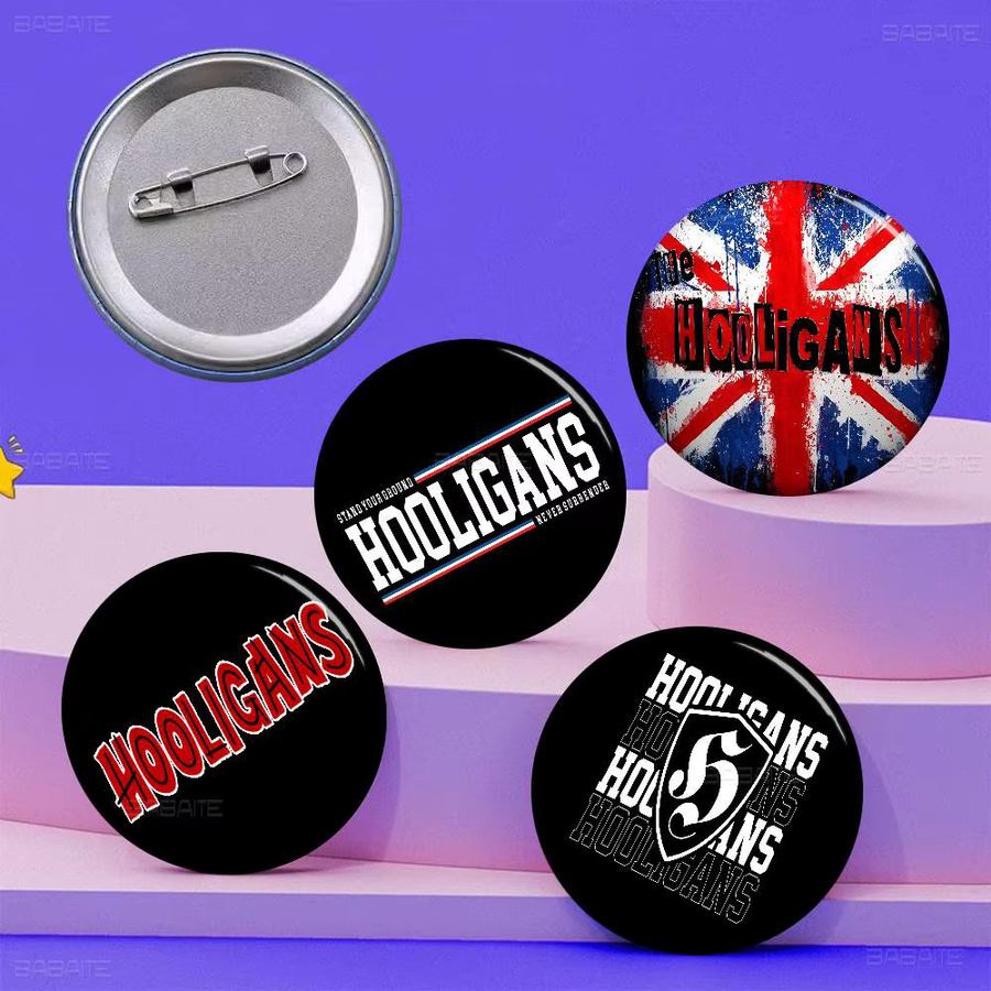 H-Hooligans Button Pins, Tier Icon, Unisex - Bild 6
