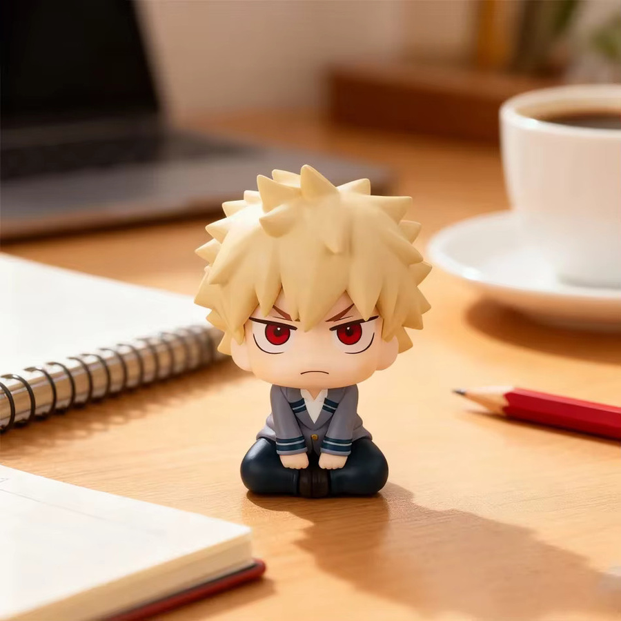 Bandai My Hero Academia Chibi-Figuren, Izuku Midoriya, Tomura Shigaraki, Katsuki Bakugo, Todoroki Shoto, PVC-Sammelfiguren - Bild 2