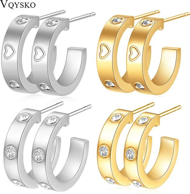 VQYSKO Ohrringe 750 Weißgold, Zirkonia, Damen - Bild 1