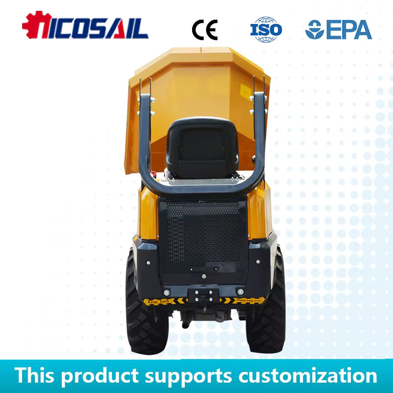 Nicosail Hydraulischer Dumper 1,5 Tonnen 4x4 Raupendumper in Gelb CE-Zertifiziert - Bild 3